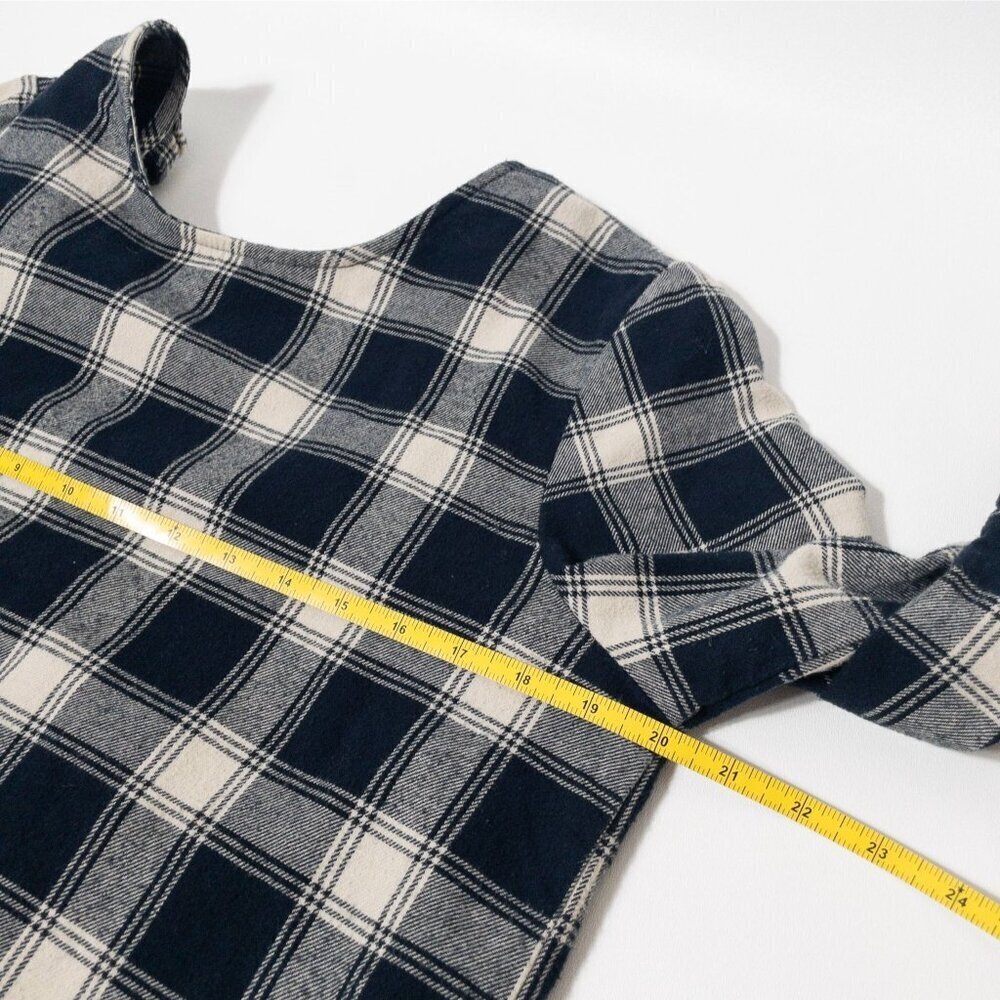 Velvet Heart blue and white gingham plaid shift dress with bell sleeves SZ S - Picture 10 of 10